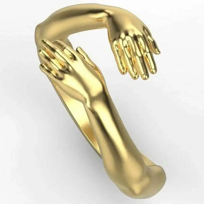 Rings 2025 Trend Jewelry Hands Hug Punk Personality Open Dropshipping Rings for Women Men