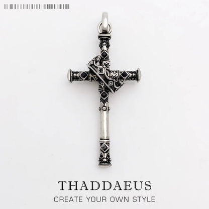 Pendant Black Love Knot Maori Cross Tooth Diver Fashion Rebel Street Jewelry Europe Bijoux Accessories Gift For Men Woman