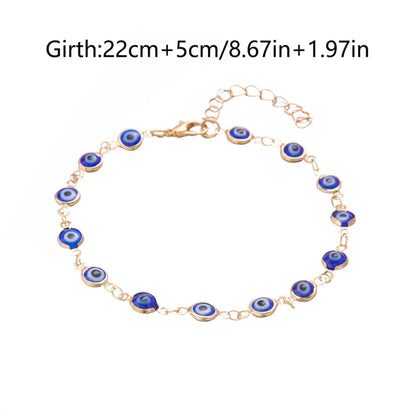 Bohemian Colorful Turkish Eyes Anklets For Women Creative Classic Lucky Evil Blue Eyes Ankle Bracelets Summer Beach Leg Jewelry