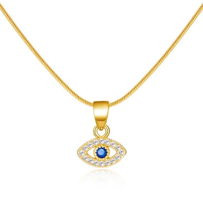 Fashion Evil Eye Necklace For Women Minimalist Classic Turkish Blue Eyes Pendant Choker Fatima Hand Clavicle Chain Lucky Jewelry