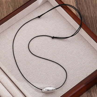 LATS Simple geometry Irregular ball love Heart-shaped knotted rope Necklace for women girl premium adjustable Necklaces Jewelry