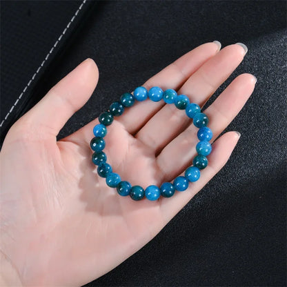 Original stone bracelet for women men trendy Blue Apatite beaded gemstone bracelets boss day scene employee appreciation gifts