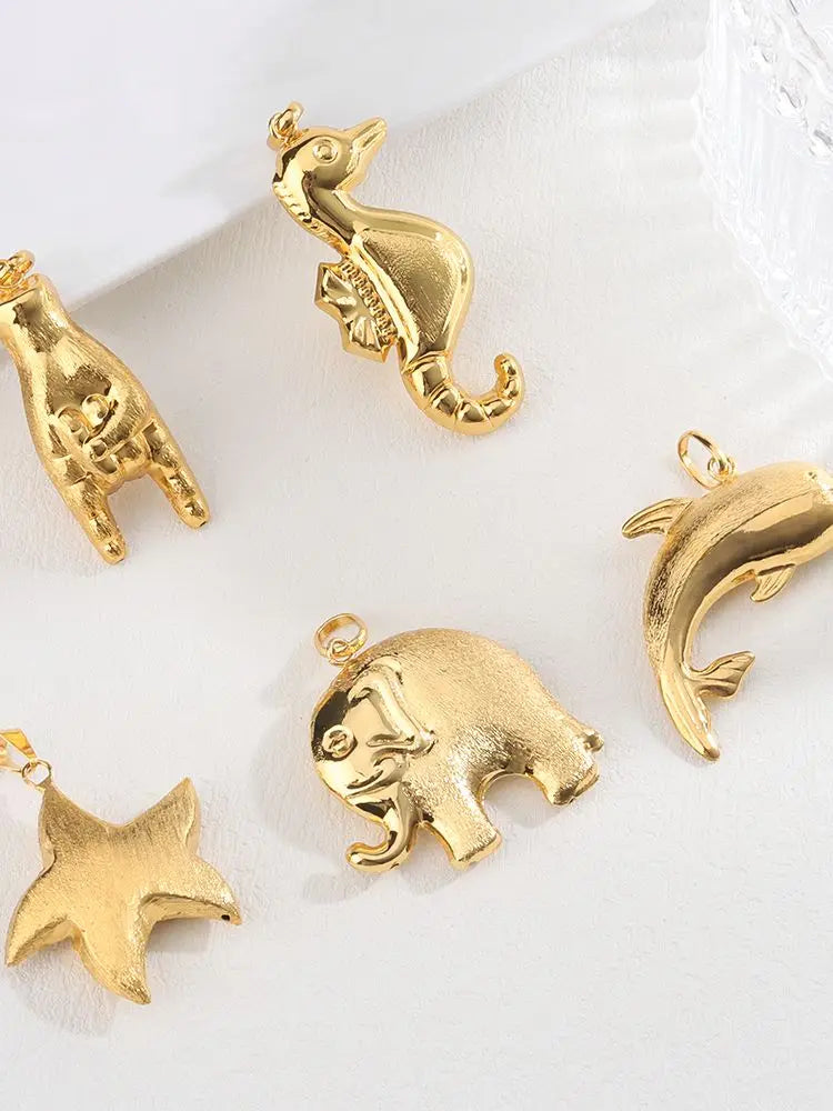 Pendant Necklace with Chain Gold Plated Dubai African Accessories For Women Big Size Men Hip Hop Fashion Jewelry