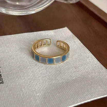 Shell Opal Stone Cuff Rings For Women Girl 2024 New Trend Fashion Personalized Vintage Jewelry Ladies Gifts Party anillos mujer