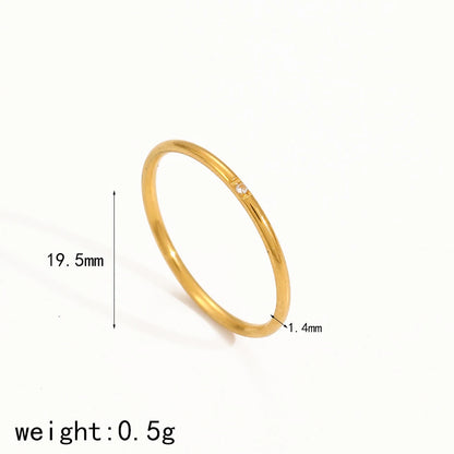 Tarnish Free Dainty Rings Stainless Steel 18K Gold Plated  Knuckle Rings For Lady waterproof Minimalist Gold Rings For Women