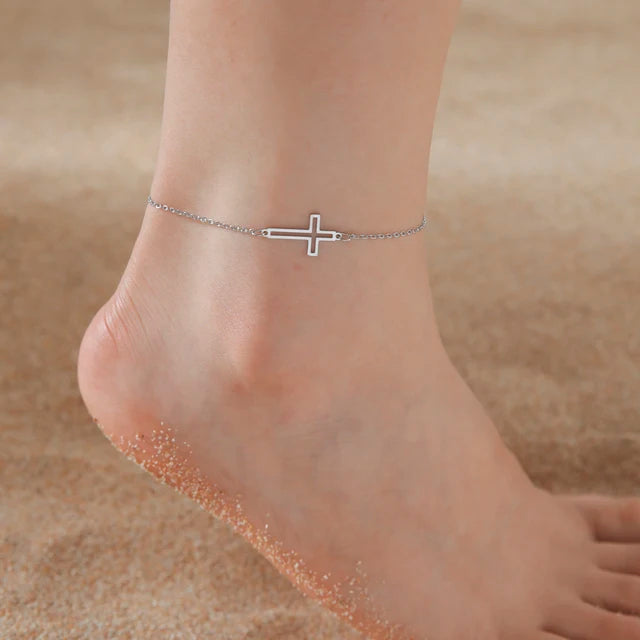 Teamer Cute Walking Cat Anklets for Women Stainless Steel Jewelry Foot Bracelet Fashion Summer Beach Accessories 2025 Wholesale
