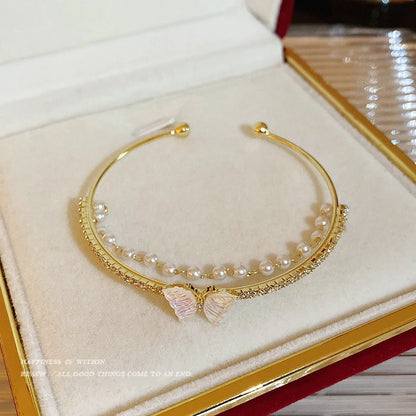 Silver Plated Micro Zircon Open Bangle For Women 2023 Korean Simple Design Hollow Versatile Bracelet Wedding Jewelry Party Gift