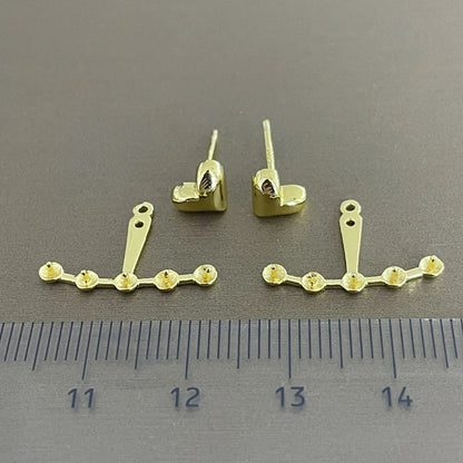 Light Luxury Imitation Pearl Stud Earrings Sweet Heart-shaped Ear Stud For Women Fashion Party Wedding Brid Jewelry Gift