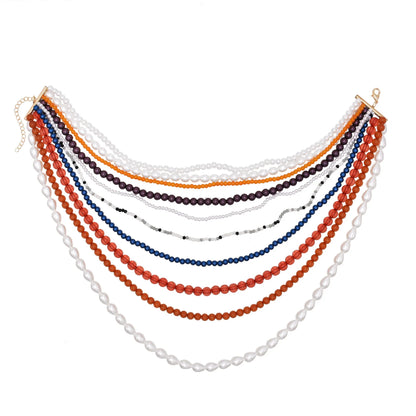 Multi level design, women's necklace, pearl layering, high-end feel, suitable for women, full of sexiness