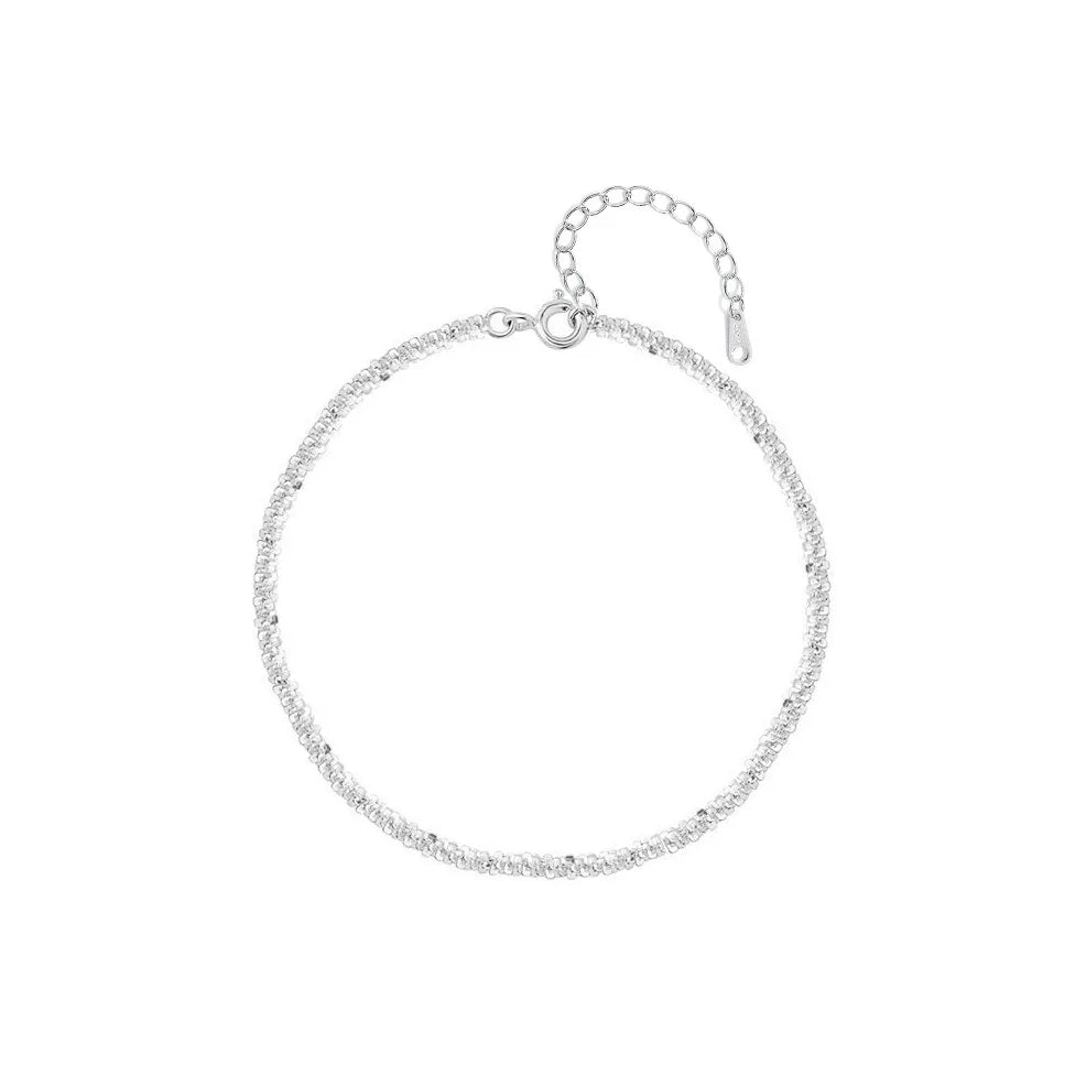 925 Sterling Silver Light Luxury High Quality Anklet for Women Korean Exquisite Elegant Summer Foot Accessories
