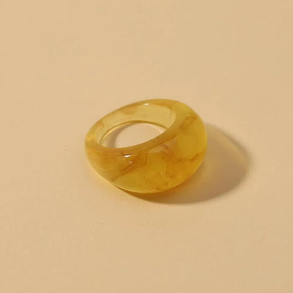 Colorful Transparent Acrylic Rings Set For Women Fashion Transparents Geometric Resin Finger Rings Female Party Jewelry Gift