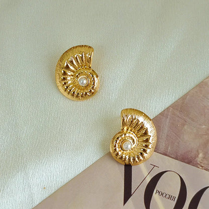 Stainless Steel Vintage Summer Starfish Stud Earrings For Women Simple fashion Star Shell Earrings Stud Ocean Party Jewelry Gift