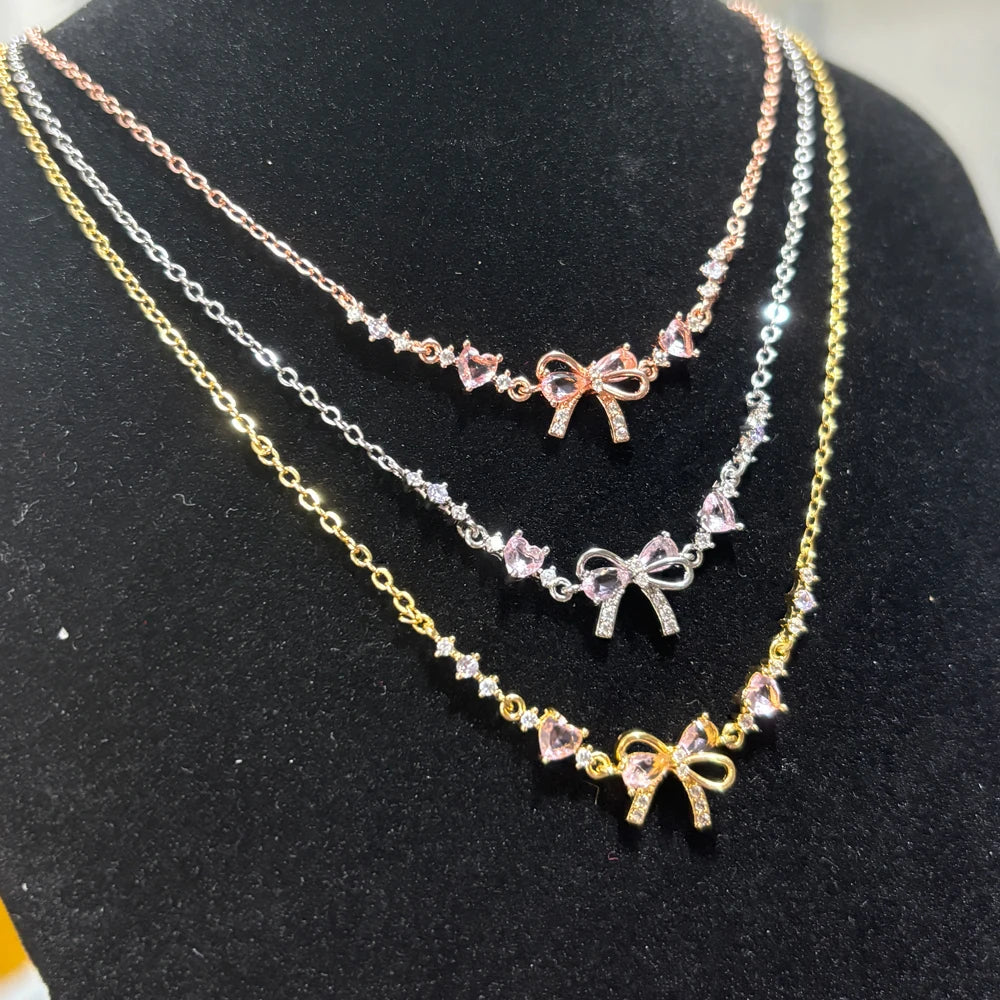 Instagram Style Cute and Sweet Bracelet Love Zircon Butterfly Festival Bracelet Women's Valentine's Day Gift Jewelry