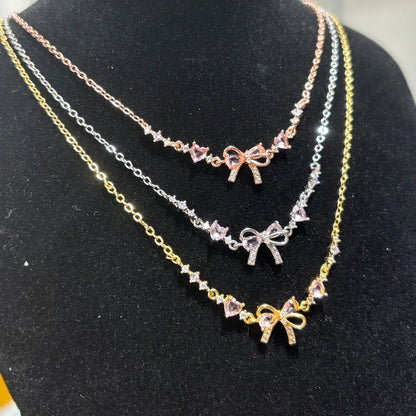 Instagram Style Cute and Sweet Bracelet Love Zircon Butterfly Festival Bracelet Women's Valentine's Day Gift Jewelry