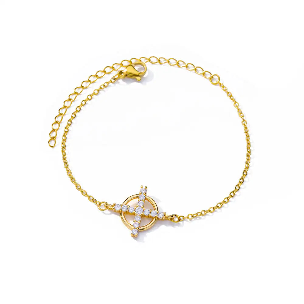 Elegant Zircon Flowers Bracelet For Women Girls Charm Gold Color Stainless Steel Plant Bracelets Luxury Designer Jewelry Gifts