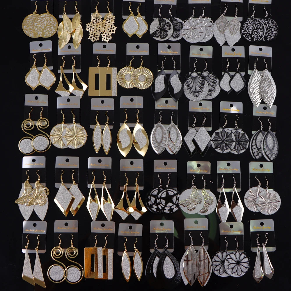 10Pairs/Lot Elegant Simple Stainless Steel Women Earrings Geometric Heart Mixed Style Jewelry Gift Giving Wedding Travel