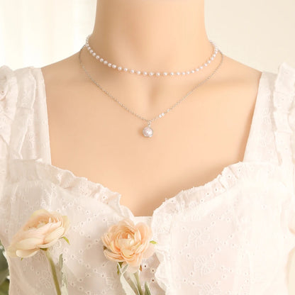 LATS 2022 New Beads Neck Chain Kpop Pearl Choker Necklace Gold Color Goth Chocker Jewelry on The Neck Pendant Collar for Women