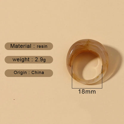 Colorful Transparent Acrylic Rings Set For Women Fashion Transparents Geometric Resin Finger Rings Female Party Jewelry Gift
