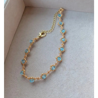 Exquisite 18k gold plated crystal bracelet, gift for her,