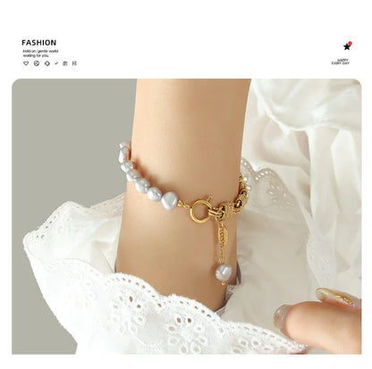 Hip Hop Bracelet Advanced European and American Ins Style Bracelet Stainless Steel Versatile Bracelet Fashion Handwear