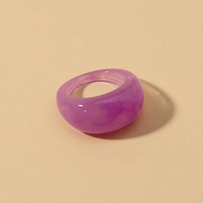 Colorful Transparent Acrylic Rings Set For Women Fashion Transparents Geometric Resin Finger Rings Female Party Jewelry Gift