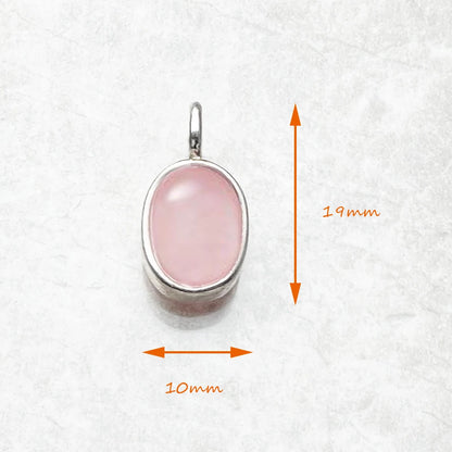 Pendants Pink Oval Opal Stone Winter New Fashion Jewelry Europe 925 Sterling Silver Accessories Gift For Women