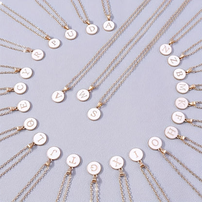 English Letters Decor Necklace Simple Pendant Necklace Alloy Necklace Jewelry Accessories For Women Gifts
