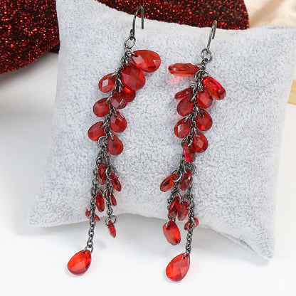 Boho Geometric Waterdrop Tassel Earrings for Women - Vintage Style Ear Jewelry