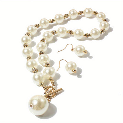 Short Faux Pearl Elegant Clavicle Chain Decor Necklace All Match Jewelry Accessories For Women