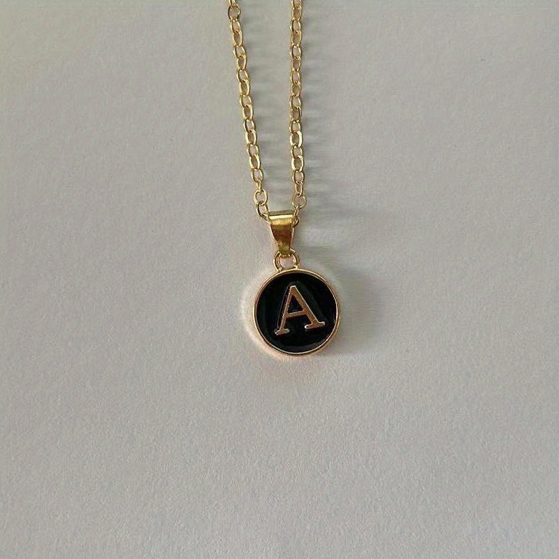 English Letters Decor Necklace Simple Pendant Necklace Alloy Necklace Jewelry Accessories For Women Gifts