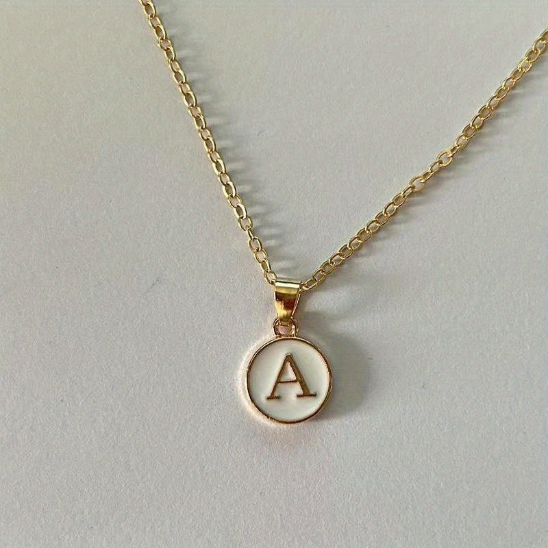 English Letters Decor Necklace Simple Pendant Necklace Alloy Necklace Jewelry Accessories For Women Gifts