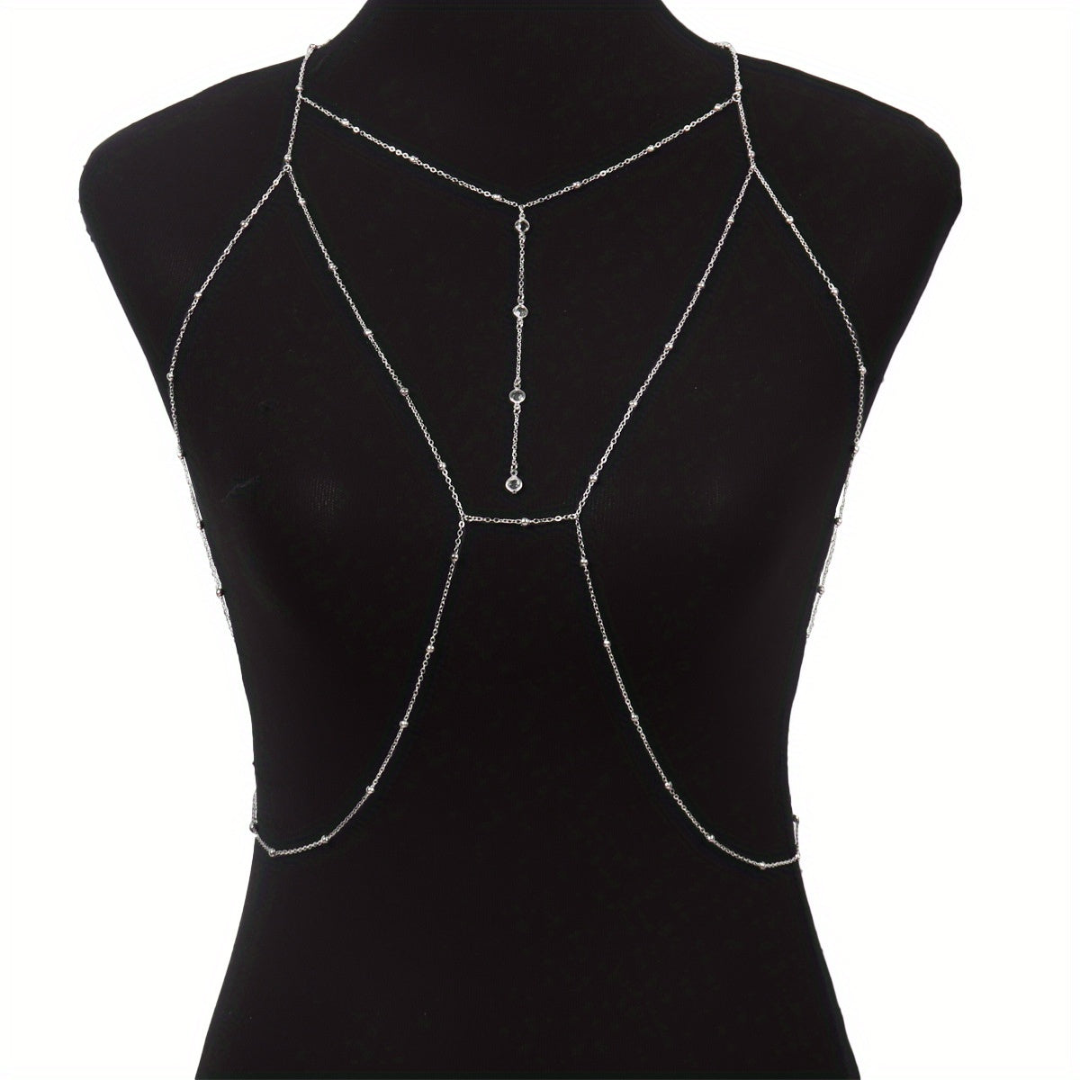 1 Fashionable Ultra-Shiny Women's Bra Chain Body Jewelry with Rhinestone Inlay, Suitable for Daily Wear, Parties, Nightclubs, Fashion Shows, and Fashion Photography