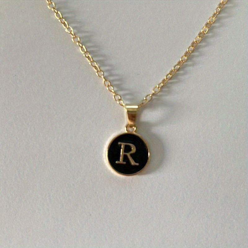 English Letters Decor Necklace Simple Pendant Necklace Alloy Necklace Jewelry Accessories For Women Gifts