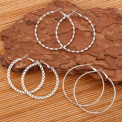 14K Plated Classic Hoop Earrings Set - Timeless Jewelry for Daily Wear, Party Decoration, and Ornament - Hypoallergenic, Nickel-Free, and Durable