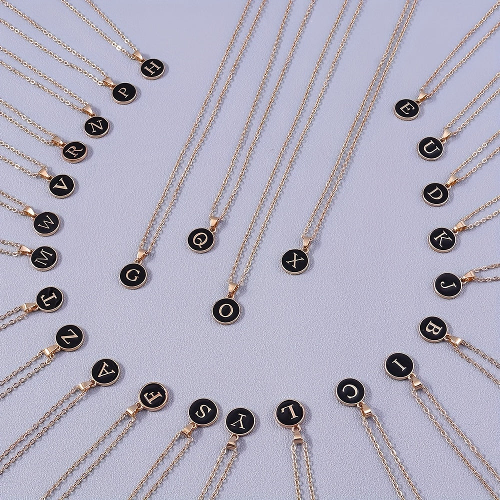 English Letters Decor Necklace Simple Pendant Necklace Alloy Necklace Jewelry Accessories For Women Gifts