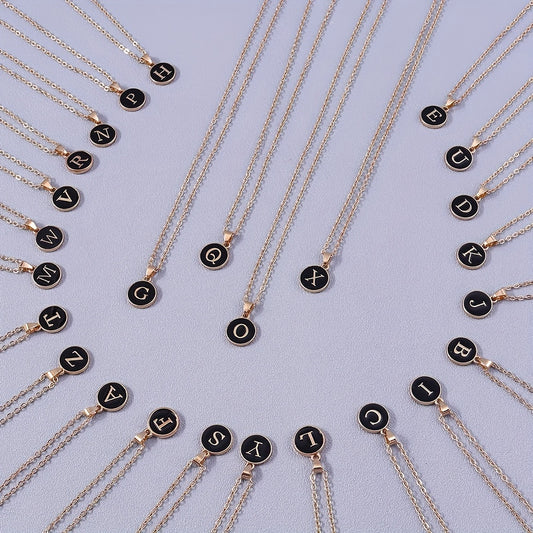 English Letters Decor Necklace Simple Pendant Necklace Alloy Necklace Jewelry Accessories For Women Gifts