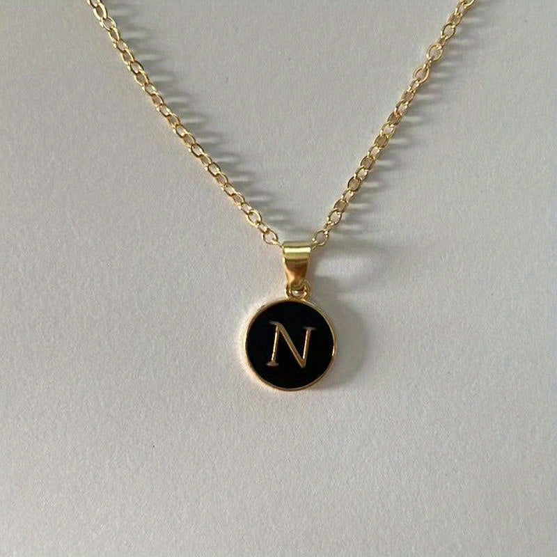 English Letters Decor Necklace Simple Pendant Necklace Alloy Necklace Jewelry Accessories For Women Gifts