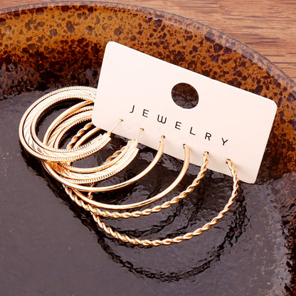 14K Plated Classic Hoop Earrings Set - Timeless Jewelry for Daily Wear, Party Decoration, and Ornament - Hypoallergenic, Nickel-Free, and Durable