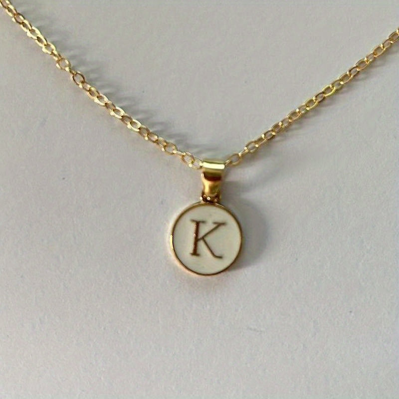 English Letters Decor Necklace Simple Pendant Necklace Alloy Necklace Jewelry Accessories For Women Gifts
