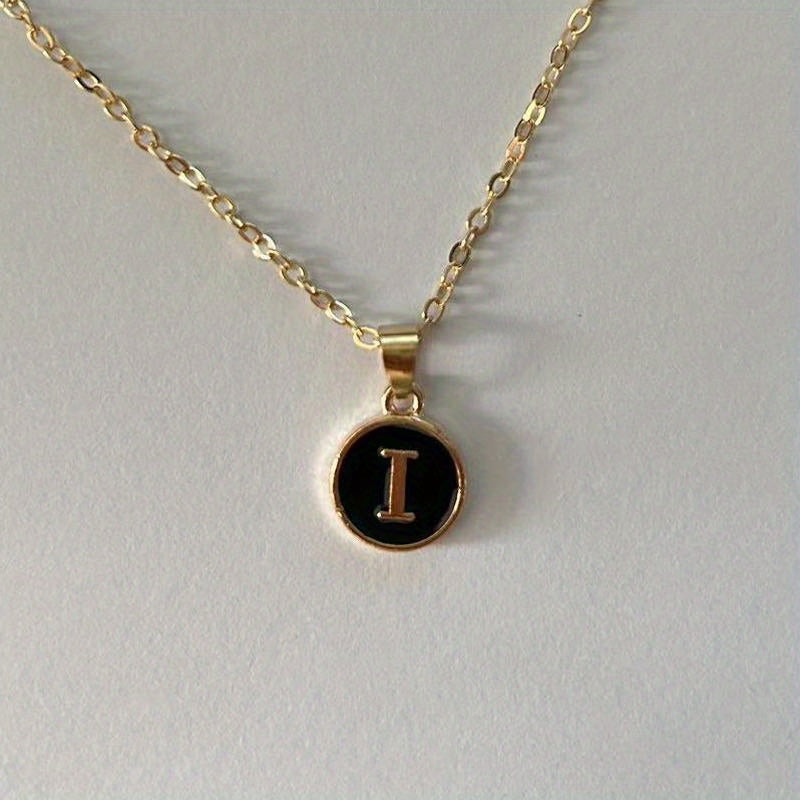 English Letters Decor Necklace Simple Pendant Necklace Alloy Necklace Jewelry Accessories For Women Gifts