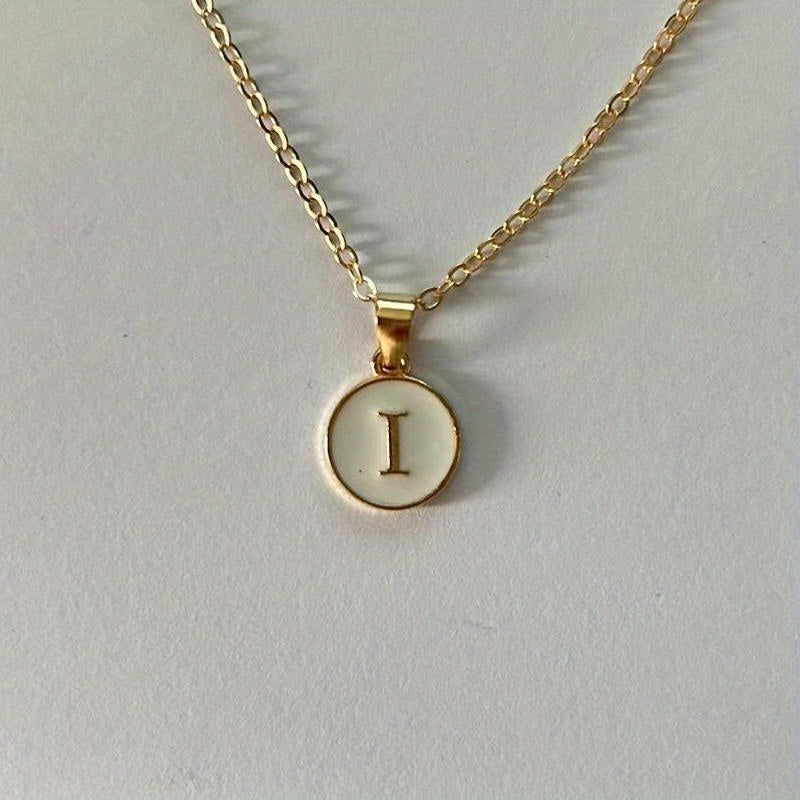English Letters Decor Necklace Simple Pendant Necklace Alloy Necklace Jewelry Accessories For Women Gifts