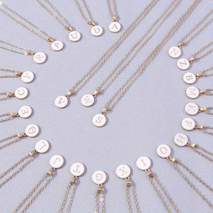 English Letters Decor Necklace Simple Pendant Necklace Alloy Necklace Jewelry Accessories For Women Gifts