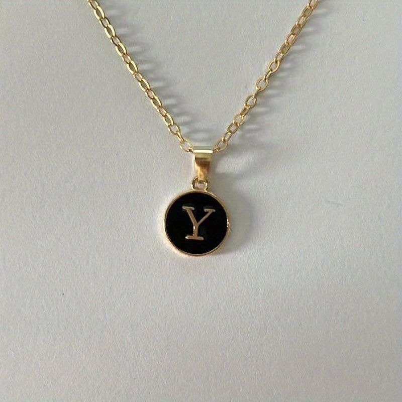 English Letters Decor Necklace Simple Pendant Necklace Alloy Necklace Jewelry Accessories For Women Gifts